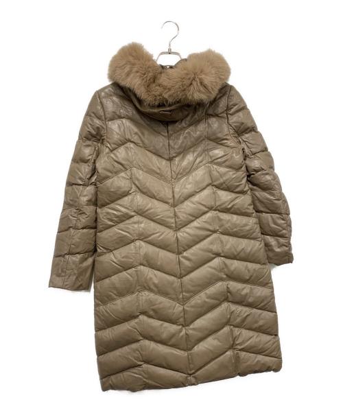 DAMA collection（ダーマコレクション）DAMA collection (ダーマコレクション) レザーダウンコート ベージュ サイズ:7ARの古着・服飾アイテム