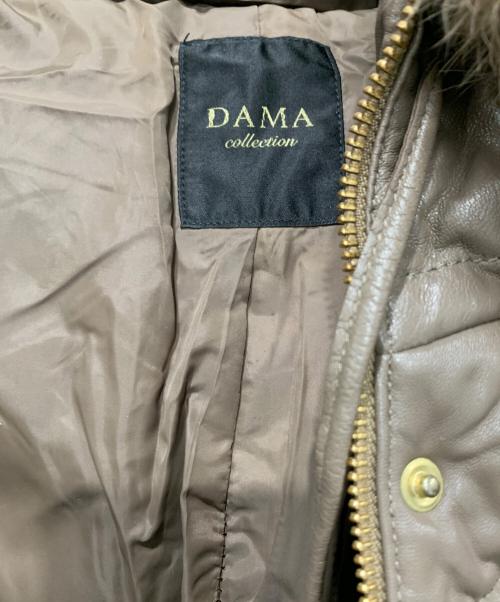 DAMA collection（ダーマコレクション）DAMA collection (ダーマコレクション) レザーダウンコート ベージュ サイズ:7ARの古着・服飾アイテム