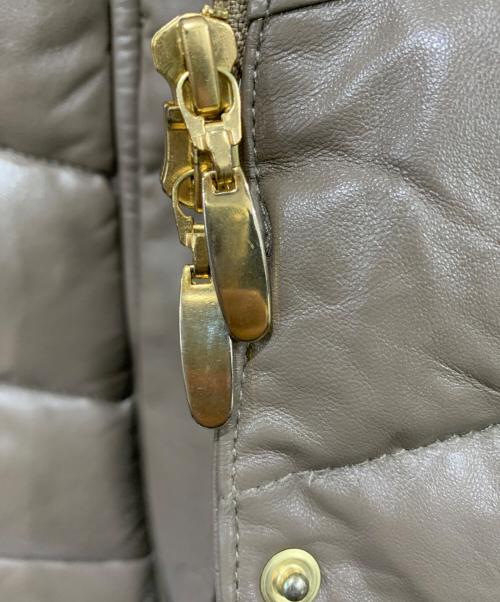 DAMA collection（ダーマコレクション）DAMA collection (ダーマコレクション) レザーダウンコート ベージュ サイズ:7ARの古着・服飾アイテム