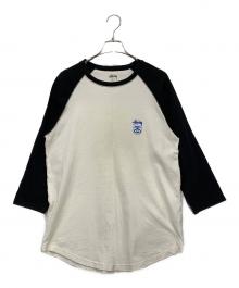 stussy（ステューシー）の古着「7分袖Tシャツ」｜ホワイト×ブラック