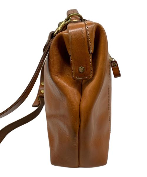 Herz（ヘルツ）Herz (ヘルツ) レザーショルダーバッグ ブラウンの古着・服飾アイテム