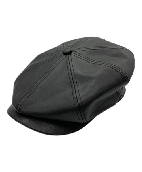 STETSON（ステットソン）STETSON (ステットソン) レザーキャスケット ブラック サイズ:56cmの古着・服飾アイテム