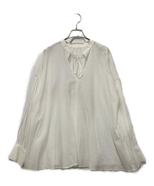 Whim Gazette（ウィムガゼット）Whim Gazette (ウィムガゼット) 長袖ブラウス ホワイト サイズ: Freeの古着・服飾アイテム