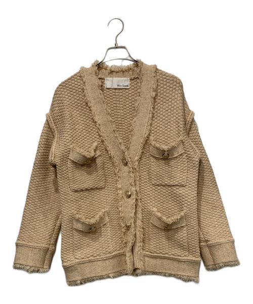 Whim Gazette（ウィムガゼット）Whim Gazette (ウィムガゼット) TWEEDYニットジャケット ピンク サイズ:FREEの古着・服飾アイテム