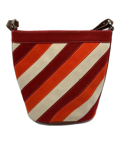 HUNTING WORLD（ハンティングワールド）HUNTING WORLD (ハンティングワールド) ショルダーバッグ ホワイト・レッド・オレンジの古着・服飾アイテム