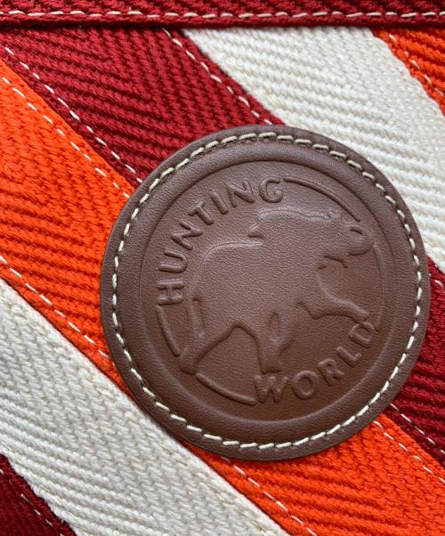 HUNTING WORLD（ハンティングワールド）HUNTING WORLD (ハンティングワールド) ショルダーバッグ ホワイト・レッド・オレンジの古着・服飾アイテム