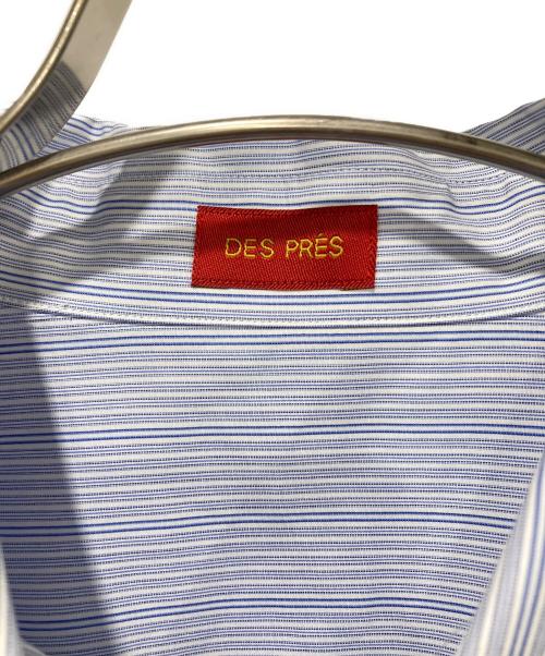 DES PRES（デ プレ）DES PRES (デ プレ) ギザコットンストライプ オーバーサイズドシャツ ブルー×ホワイト サイズ:SIZE 36 未使用品の古着・服飾アイテム