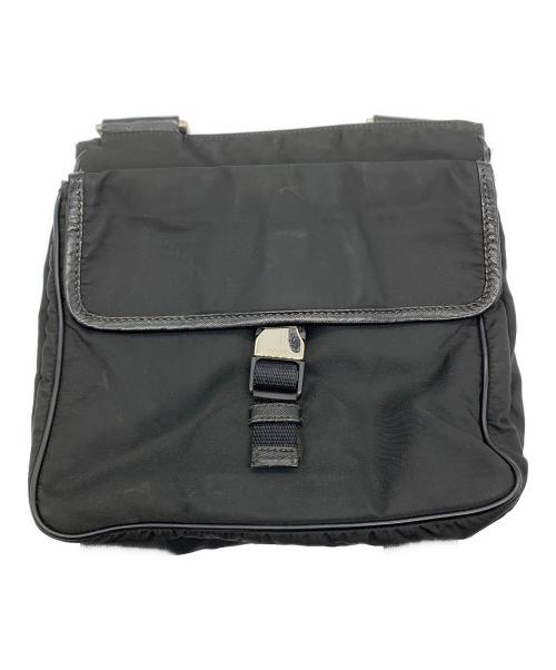 PRADA（プラダ）PRADA (プラダ) ナイロンショルダーバッグ ブラックの古着・服飾アイテム