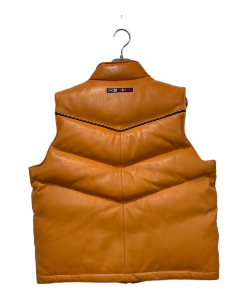 SINA COVA（シナコバ）SINA COVA (シナコバ) ラムレザーダウンベスト オレンジ サイズ:Lサイズの古着・服飾アイテム