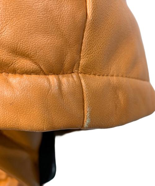 SINA COVA（シナコバ）SINA COVA (シナコバ) ラムレザーダウンベスト オレンジ サイズ:Lサイズの古着・服飾アイテム