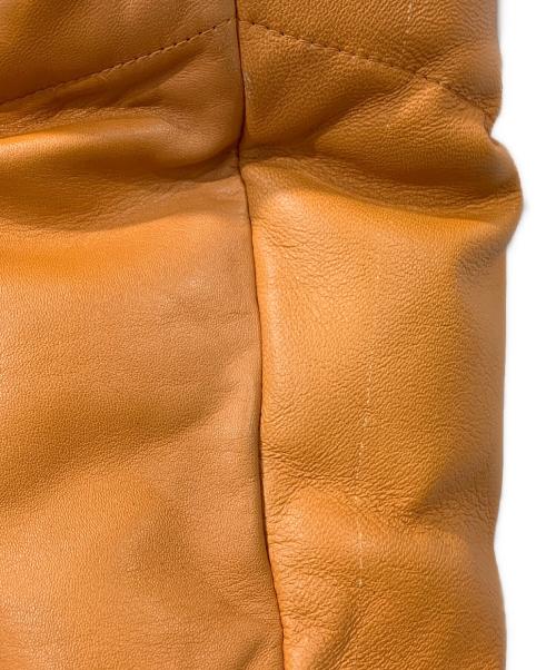 SINA COVA（シナコバ）SINA COVA (シナコバ) ラムレザーダウンベスト オレンジ サイズ:Lサイズの古着・服飾アイテム