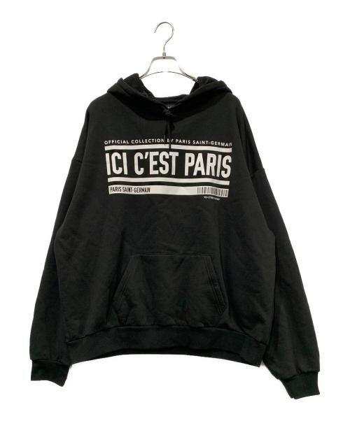 Paris Saint-Germain（パリサンジェルマン）Paris Saint-Germain (パリサンジェルマン) プルオーバーパーカー ブラック サイズ:XLサイズの古着・服飾アイテム