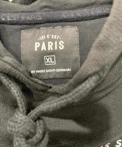 Paris Saint-Germain（パリサンジェルマン）Paris Saint-Germain (パリサンジェルマン) プルオーバーパーカー ブラック サイズ:XLサイズの古着・服飾アイテム