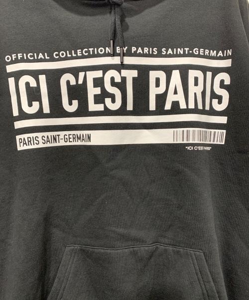 Paris Saint-Germain（パリサンジェルマン）Paris Saint-Germain (パリサンジェルマン) プルオーバーパーカー ブラック サイズ:XLサイズの古着・服飾アイテム