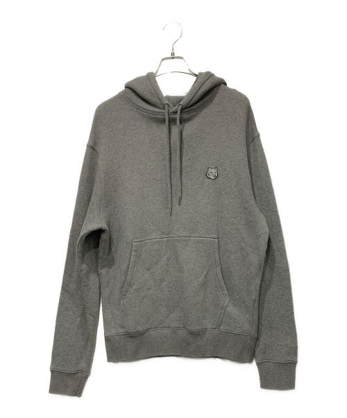maison kitsune（メゾンキツネ）maison kitsune (メゾンキツネ) プルオーバーパーカー グレー サイズ:SIZE Lの古着・服飾アイテム