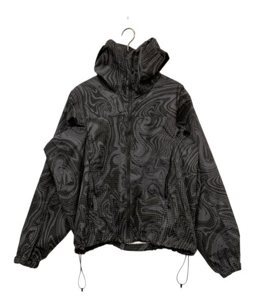 BEAMS（ビームス）BEAMS (ビームス) プリントジップアップフーディ グレー×ブラック サイズ:Mサイズの古着・服飾アイテム