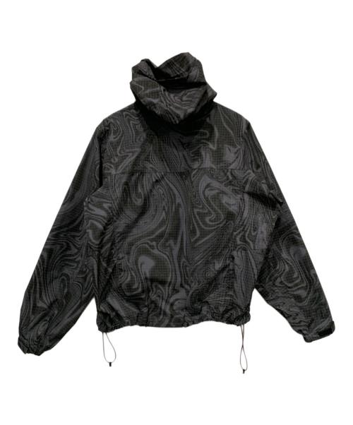 BEAMS（ビームス）BEAMS (ビームス) プリントジップアップフーディ グレー×ブラック サイズ:Mサイズの古着・服飾アイテム