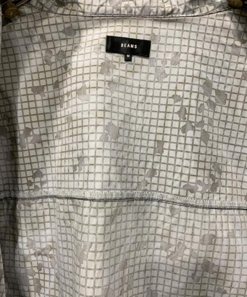 BEAMS（ビームス）BEAMS (ビームス) プリントジップアップフーディ グレー×ブラック サイズ:Mサイズの古着・服飾アイテム