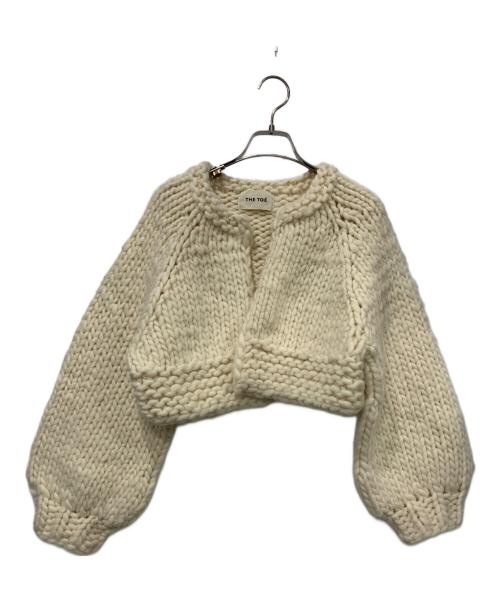 THE TOE（ザ・トゥー）THE TOE (ザ・トゥー) 厚手カーディガン アイボリー サイズ:FREEの古着・服飾アイテム
