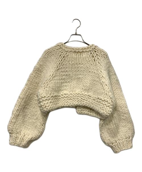 THE TOE（ザ・トゥー）THE TOE (ザ・トゥー) 厚手カーディガン アイボリー サイズ:FREEの古着・服飾アイテム