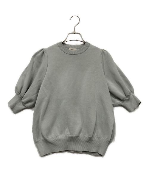 YORI（ヨリ）YORI (ヨリ) 半袖ニット グレー サイズ:FREEの古着・服飾アイテム