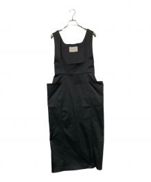 St.cecilia（セントセシリア）の古着「ストレッチサテンワンピース」｜ブラック