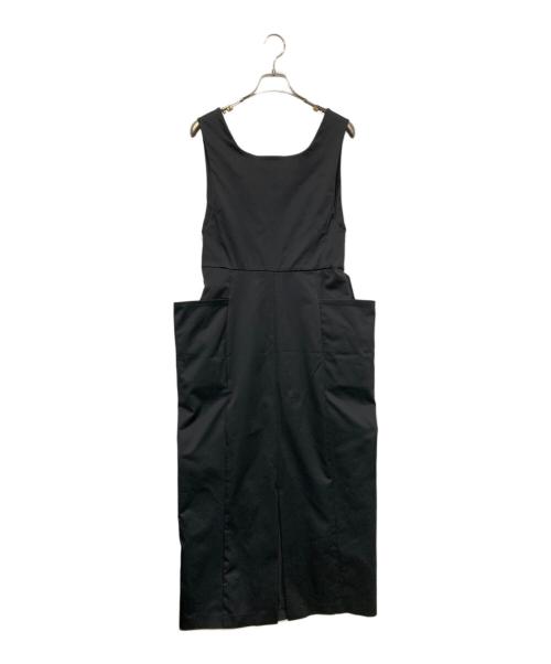 St.cecilia（セントセシリア）St.cecilia (セントセシリア) ストレッチサテンワンピース ブラック サイズ:SIZE 38の古着・服飾アイテム