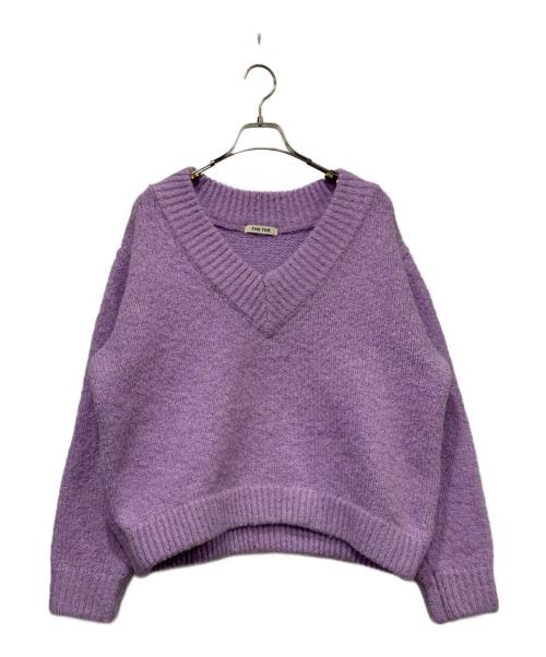 THE TOE（ザ・トゥー）THE TOE (ザ・トゥー) 厚手ニット パープル サイズ:Mサイズの古着・服飾アイテム