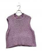 BLAMINKブラミンク）の古着「ニットベスト」｜パープル