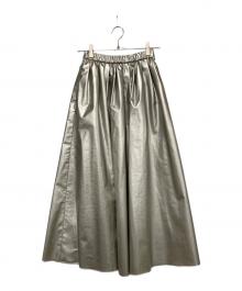 THIRD MAGAZINE（サードマガジン）の古着「シャイニーボリュームスカート」｜シルバー