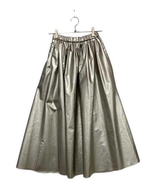 THIRD MAGAZINE（サードマガジン）THIRD MAGAZINE (サードマガジン) シャイニーボリュームスカート シルバー サイズ:SIZE 9の古着・服飾アイテム