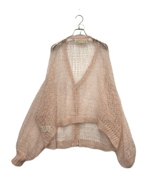 THE TOE（ザ・トゥー）THE TOE (ザ・トゥー) 薄手カーディガン ピンク サイズ:FREEの古着・服飾アイテム