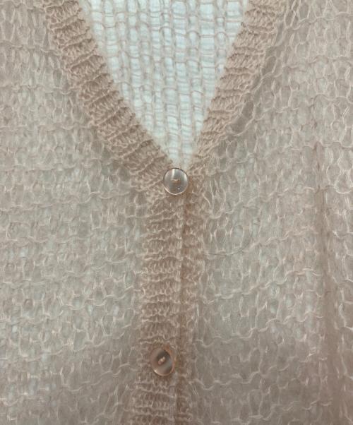 THE TOE（ザ・トゥー）THE TOE (ザ・トゥー) 薄手カーディガン ピンク サイズ:FREEの古着・服飾アイテム