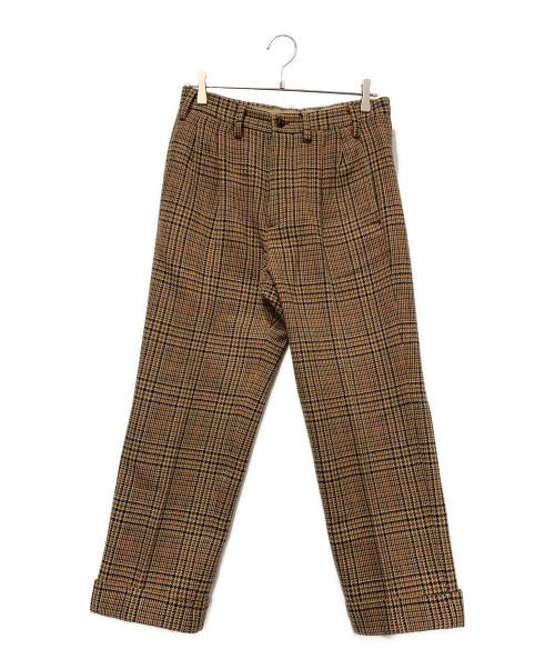 GUCCI（グッチ）GUCCI (グッチ) ウールパンツ ベージュ×ブラウン サイズ:SIZE 44の古着・服飾アイテム
