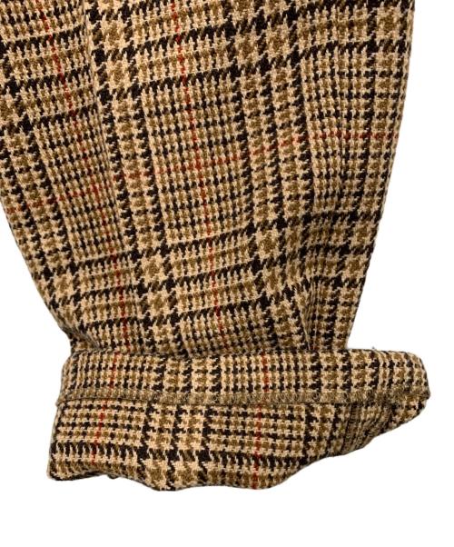 GUCCI（グッチ）GUCCI (グッチ) ウールパンツ ベージュ×ブラウン サイズ:SIZE 44の古着・服飾アイテム