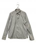 AURALEEオーラリー）の古着「COTTON SILK STRIPE DOUBLE―CUFF SHIRT」｜ホワイト×ブルー