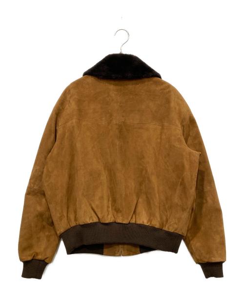 AURALEE（オーラリー）AURALEE (オーラリー) GOAT SUEDE ZIP BLOUSON ブラウン サイズ:3の古着・服飾アイテム