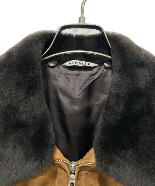 AURALEE（オーラリー）AURALEE (オーラリー) GOAT SUEDE ZIP BLOUSON ブラウン サイズ:3の古着・服飾アイテム