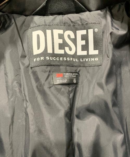 DIESEL（ディーゼル）DIESEL (ディーゼル) パデットロングジャケット ブラック サイズ:XXSサイズの古着・服飾アイテム