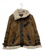 TORNADO MARTトルネードマート）の古着「クラッキングボンバームートンジャケット」｜ブラウン