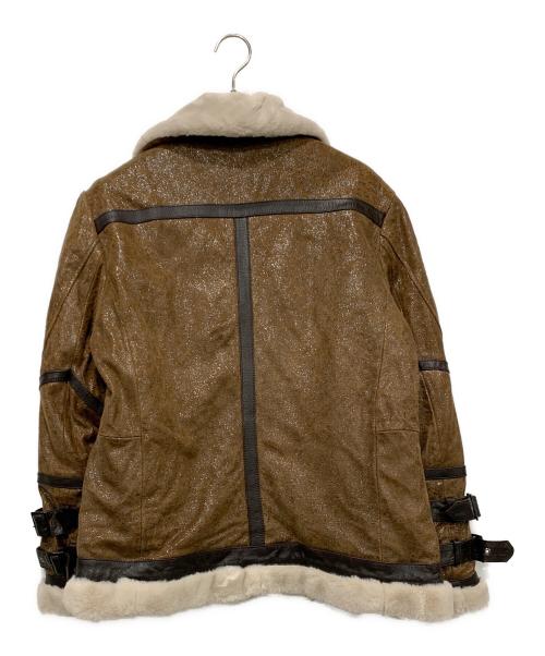 TORNADO MART（トルネードマート）TORNADO MART (トルネードマート) クラッキングボンバームートンジャケット ブラウン サイズ:LLサイズの古着・服飾アイテム