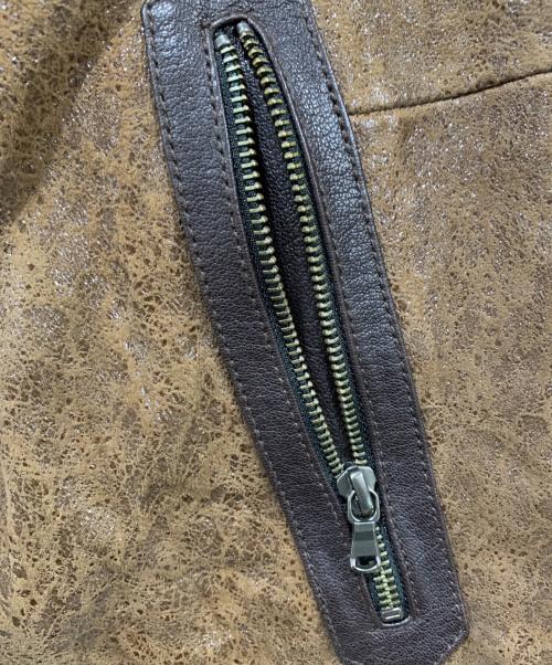 TORNADO MART（トルネードマート）TORNADO MART (トルネードマート) クラッキングボンバームートンジャケット ブラウン サイズ:LLサイズの古着・服飾アイテム