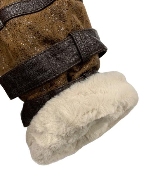 TORNADO MART（トルネードマート）TORNADO MART (トルネードマート) クラッキングボンバームートンジャケット ブラウン サイズ:LLサイズの古着・服飾アイテム