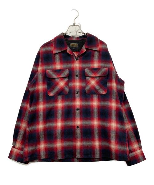 PENDLETON（ペンドルトン）PENDLETON (ペンドルトン) 長袖シャツ レッド×ネイビー サイズ:Lの古着・服飾アイテム
