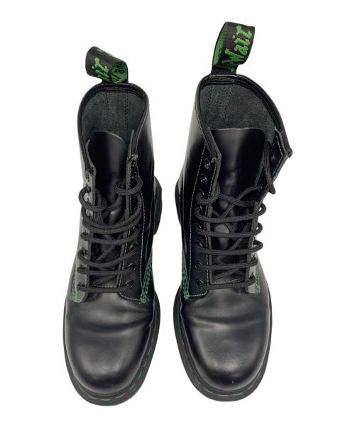 Dr.Martens（ドクターマーチン）Dr.Martens (ドクターマーチン) 8ホールブーツ ブラック×グリーン サイズ:UK6の古着・服飾アイテム