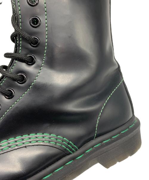 Dr.Martens（ドクターマーチン）Dr.Martens (ドクターマーチン) 8ホールブーツ ブラック×グリーン サイズ:UK6の古着・服飾アイテム