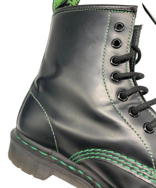 Dr.Martens（ドクターマーチン）Dr.Martens (ドクターマーチン) 8ホールブーツ ブラック×グリーン サイズ:UK6の古着・服飾アイテム