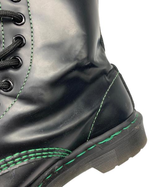 Dr.Martens（ドクターマーチン）Dr.Martens (ドクターマーチン) 8ホールブーツ ブラック×グリーン サイズ:UK6の古着・服飾アイテム