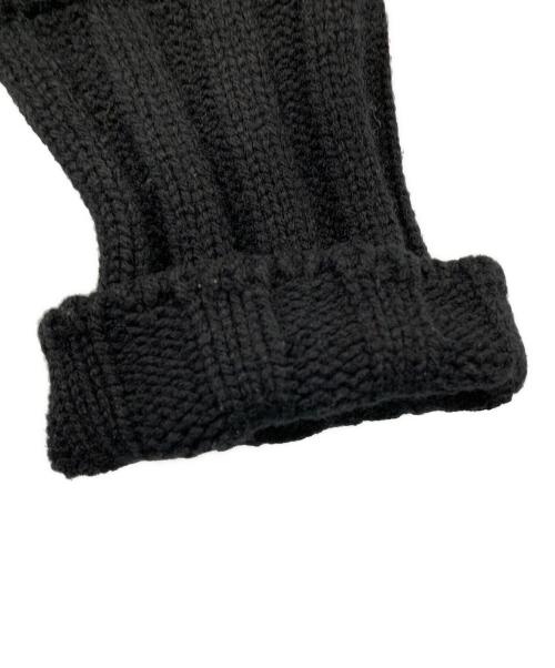 GRAN SASSO（グランサッソ）GRAN SASSO (グランサッソ) コンビネーションニットブルゾン ブラック×ブラウン サイズ:SIZE 46の古着・服飾アイテム