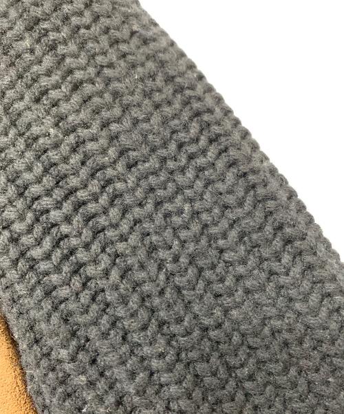 GRAN SASSO（グランサッソ）GRAN SASSO (グランサッソ) コンビネーションニットブルゾン ブラック×ブラウン サイズ:SIZE 46の古着・服飾アイテム